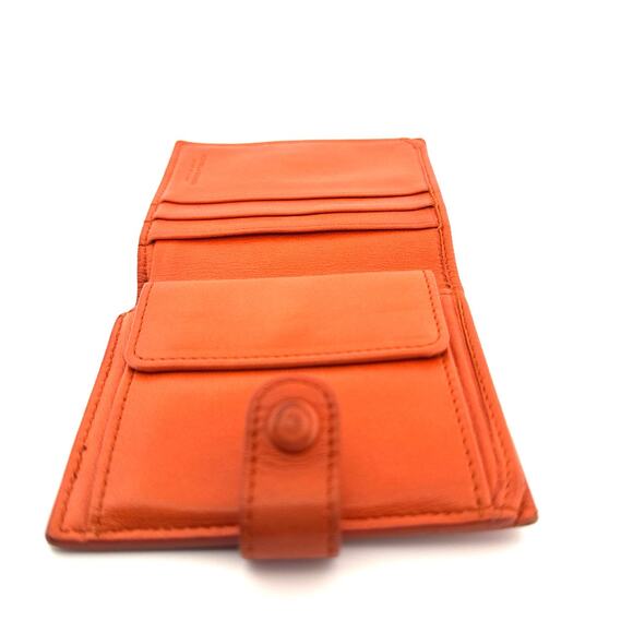 Bottega Veneta Intrecciato Nappa Leather Compact Wallet in Orange - Picture 5 of 7
